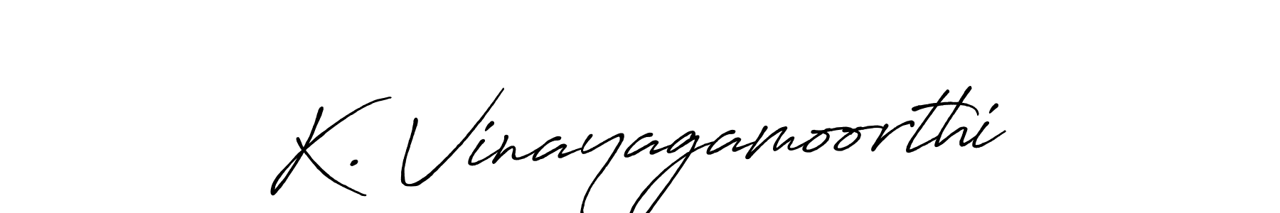 How to make K. Vinayagamoorthi name signature. Use Antro_Vectra_Bolder style for creating short signs online. This is the latest handwritten sign. K. Vinayagamoorthi signature style 7 images and pictures png