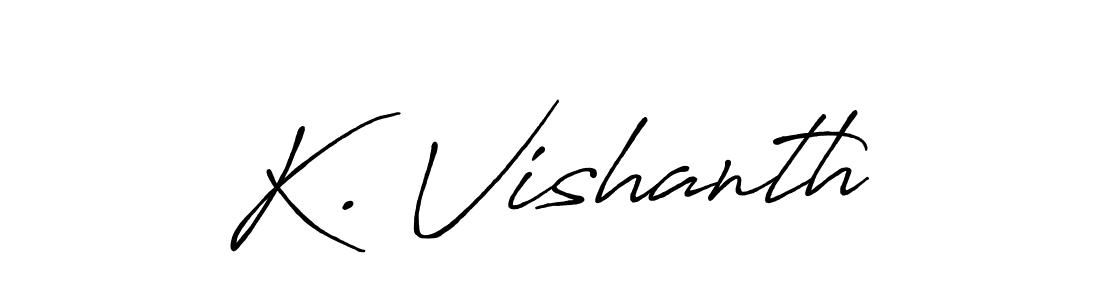 This is the best signature style for the K. Vishanth name. Also you like these signature font (Antro_Vectra_Bolder). Mix name signature. K. Vishanth signature style 7 images and pictures png