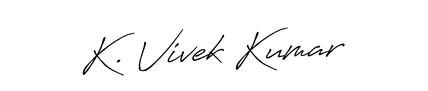 You should practise on your own different ways (Antro_Vectra_Bolder) to write your name (K. Vivek Kumar) in signature. don't let someone else do it for you. K. Vivek Kumar signature style 7 images and pictures png