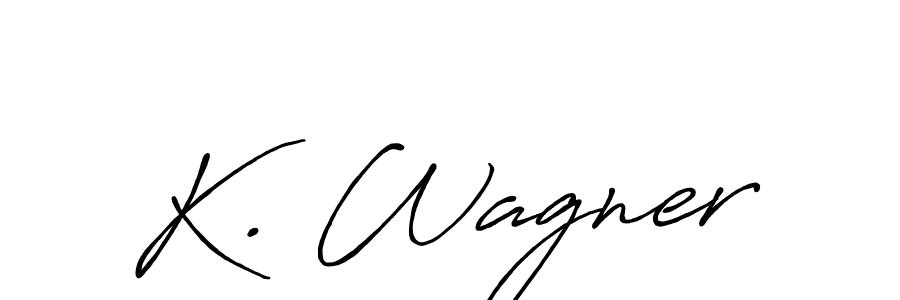 Create a beautiful signature design for name K. Wagner. With this signature (Antro_Vectra_Bolder) fonts, you can make a handwritten signature for free. K. Wagner signature style 7 images and pictures png