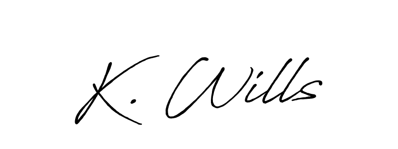 Once you've used our free online signature maker to create your best signature Antro_Vectra_Bolder style, it's time to enjoy all of the benefits that K. Wills name signing documents. K. Wills signature style 7 images and pictures png