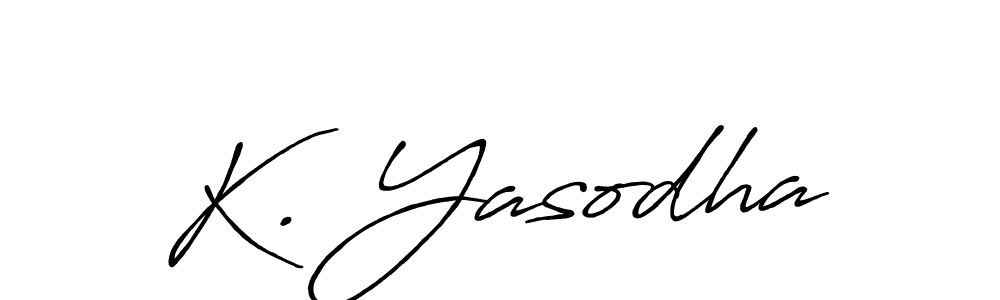 Use a signature maker to create a handwritten signature online. With this signature software, you can design (Antro_Vectra_Bolder) your own signature for name K. Yasodha. K. Yasodha signature style 7 images and pictures png