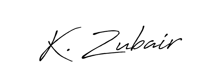 Also we have K. Zubair name is the best signature style. Create professional handwritten signature collection using Antro_Vectra_Bolder autograph style. K. Zubair signature style 7 images and pictures png