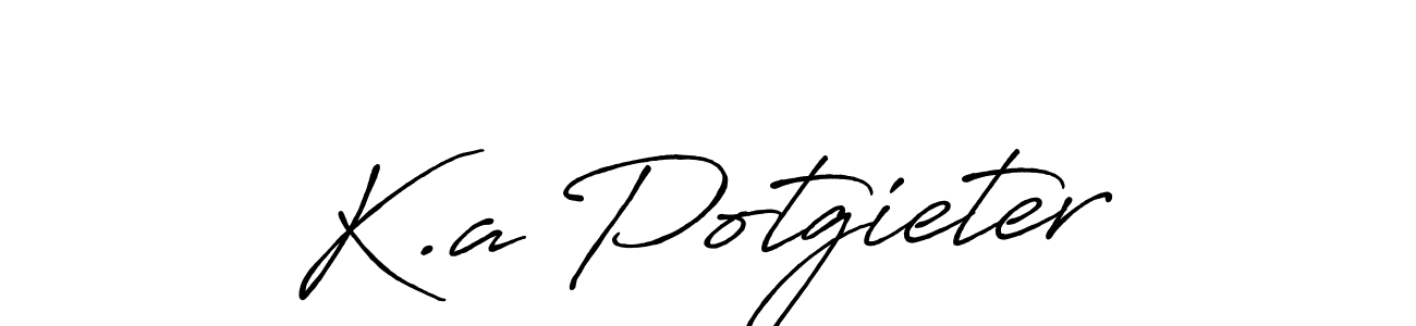 Use a signature maker to create a handwritten signature online. With this signature software, you can design (Antro_Vectra_Bolder) your own signature for name K.a Potgieter. K.a Potgieter signature style 7 images and pictures png