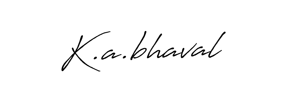 Create a beautiful signature design for name K.a.bhaval. With this signature (Antro_Vectra_Bolder) fonts, you can make a handwritten signature for free. K.a.bhaval signature style 7 images and pictures png