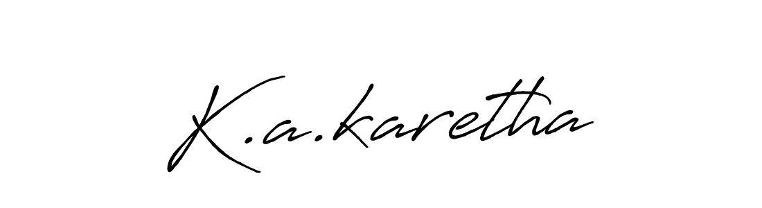 How to make K.a.karetha name signature. Use Antro_Vectra_Bolder style for creating short signs online. This is the latest handwritten sign. K.a.karetha signature style 7 images and pictures png