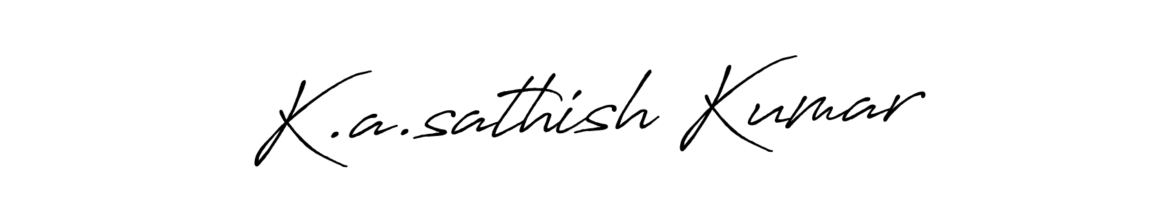 Design your own signature with our free online signature maker. With this signature software, you can create a handwritten (Antro_Vectra_Bolder) signature for name K.a.sathish Kumar. K.a.sathish Kumar signature style 7 images and pictures png