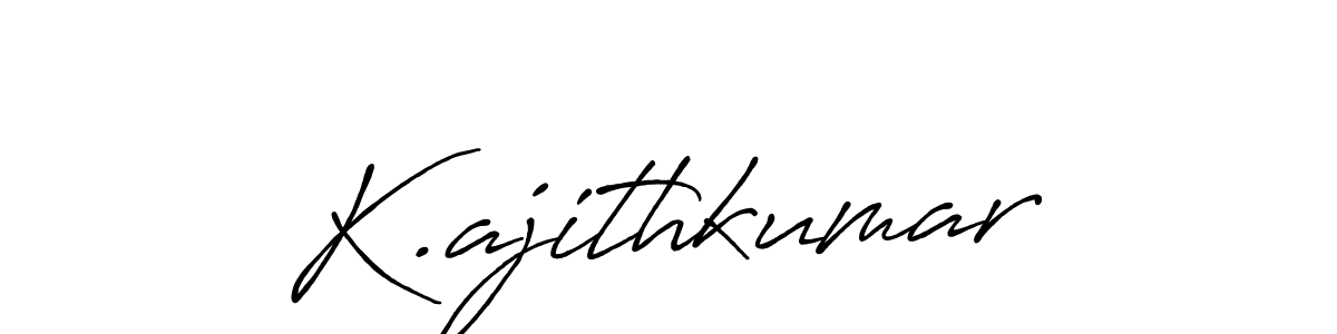 Also we have K.ajithkumar name is the best signature style. Create professional handwritten signature collection using Antro_Vectra_Bolder autograph style. K.ajithkumar signature style 7 images and pictures png