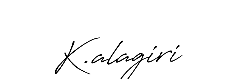 The best way (Antro_Vectra_Bolder) to make a short signature is to pick only two or three words in your name. The name K.alagiri include a total of six letters. For converting this name. K.alagiri signature style 7 images and pictures png