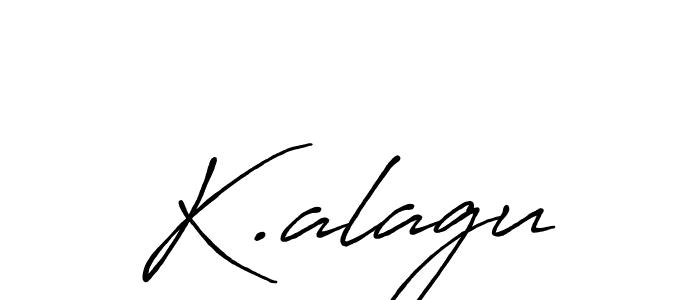 Design your own signature with our free online signature maker. With this signature software, you can create a handwritten (Antro_Vectra_Bolder) signature for name K.alagu. K.alagu signature style 7 images and pictures png