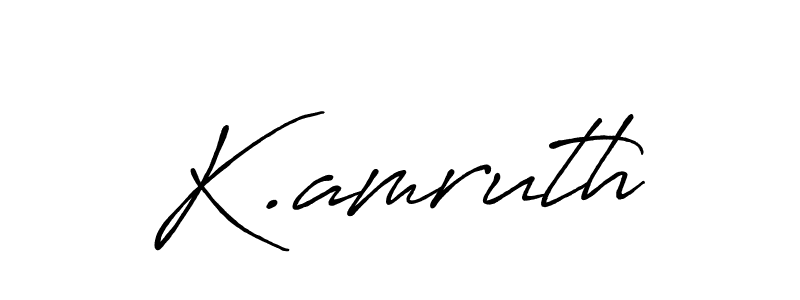 K.amruth stylish signature style. Best Handwritten Sign (Antro_Vectra_Bolder) for my name. Handwritten Signature Collection Ideas for my name K.amruth. K.amruth signature style 7 images and pictures png