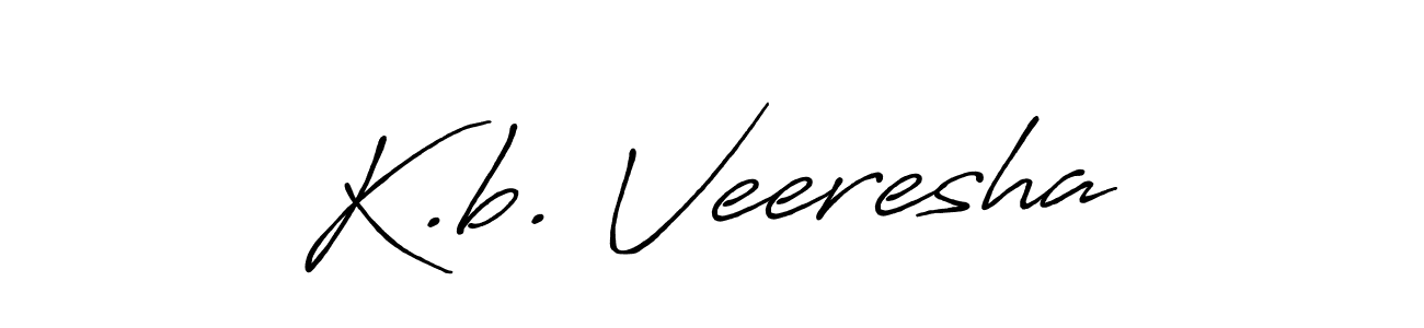 The best way (Antro_Vectra_Bolder) to make a short signature is to pick only two or three words in your name. The name K.b. Veeresha include a total of six letters. For converting this name. K.b. Veeresha signature style 7 images and pictures png