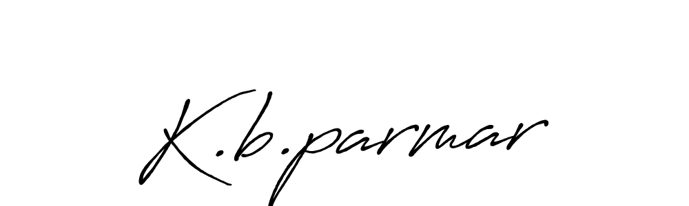 How to make K.b.parmar signature? Antro_Vectra_Bolder is a professional autograph style. Create handwritten signature for K.b.parmar name. K.b.parmar signature style 7 images and pictures png