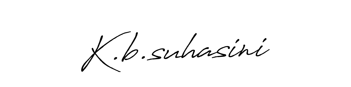 Create a beautiful signature design for name K.b.suhasini. With this signature (Antro_Vectra_Bolder) fonts, you can make a handwritten signature for free. K.b.suhasini signature style 7 images and pictures png