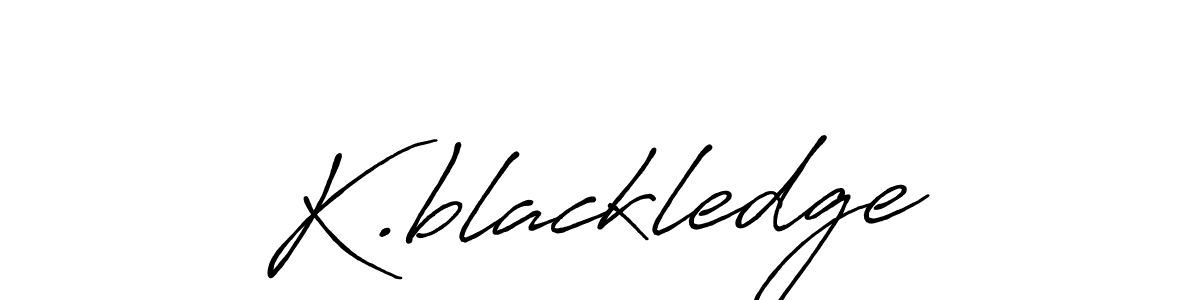 Design your own signature with our free online signature maker. With this signature software, you can create a handwritten (Antro_Vectra_Bolder) signature for name K.blackledge. K.blackledge signature style 7 images and pictures png