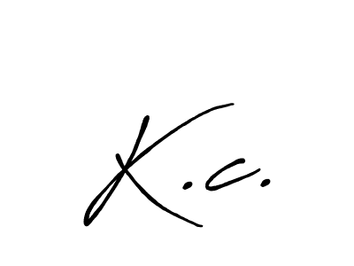 Create a beautiful signature design for name K.c.. With this signature (Antro_Vectra_Bolder) fonts, you can make a handwritten signature for free. K.c. signature style 7 images and pictures png