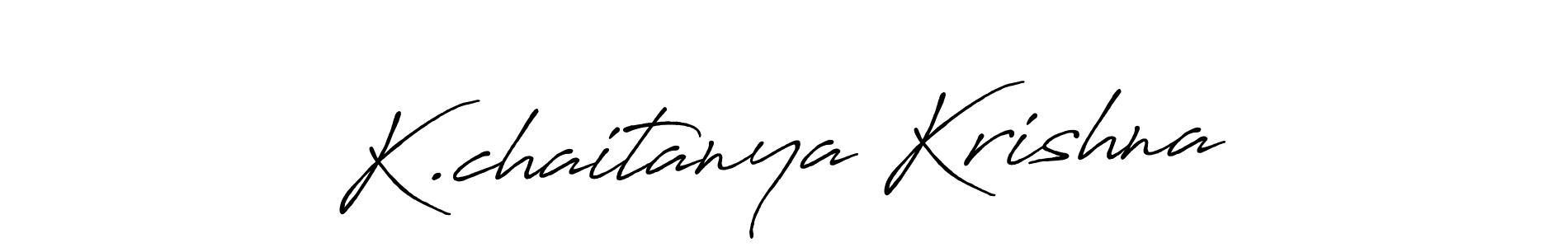 How to make K.chaitanya Krishna name signature. Use Antro_Vectra_Bolder style for creating short signs online. This is the latest handwritten sign. K.chaitanya Krishna signature style 7 images and pictures png