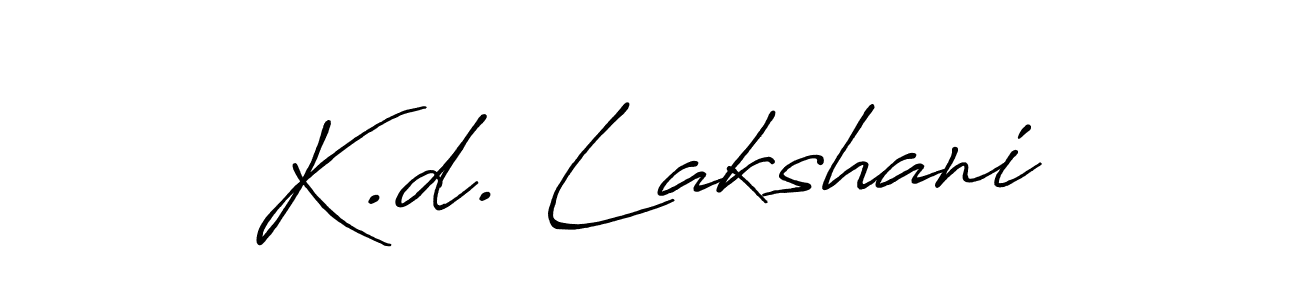 Design your own signature with our free online signature maker. With this signature software, you can create a handwritten (Antro_Vectra_Bolder) signature for name K.d. Lakshani. K.d. Lakshani signature style 7 images and pictures png