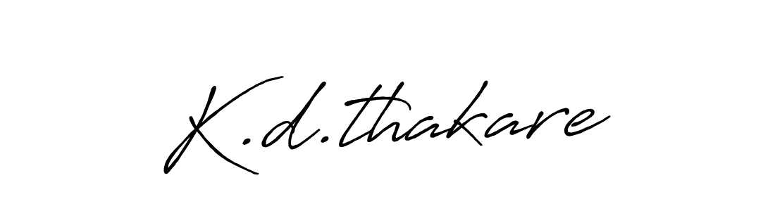 Create a beautiful signature design for name K.d.thakare. With this signature (Antro_Vectra_Bolder) fonts, you can make a handwritten signature for free. K.d.thakare signature style 7 images and pictures png