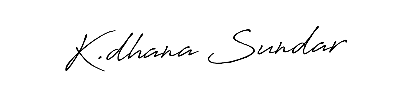How to make K.dhana Sundar name signature. Use Antro_Vectra_Bolder style for creating short signs online. This is the latest handwritten sign. K.dhana Sundar signature style 7 images and pictures png