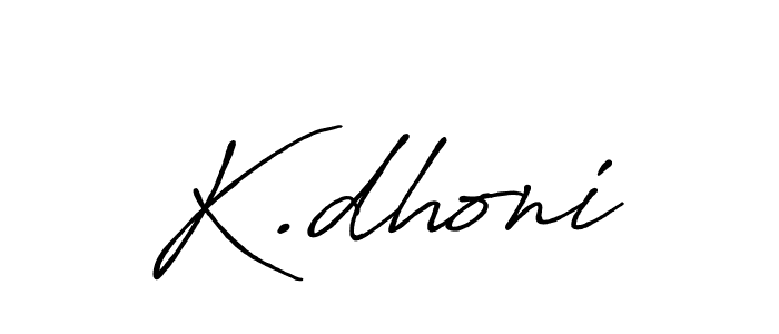 How to make K.dhoni name signature. Use Antro_Vectra_Bolder style for creating short signs online. This is the latest handwritten sign. K.dhoni signature style 7 images and pictures png