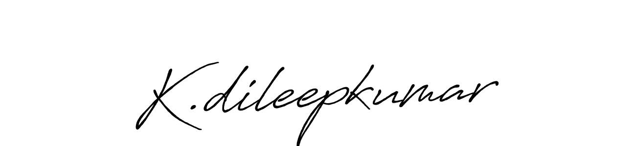 The best way (Antro_Vectra_Bolder) to make a short signature is to pick only two or three words in your name. The name K.dileepkumar include a total of six letters. For converting this name. K.dileepkumar signature style 7 images and pictures png