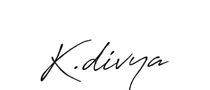 Also we have K.divya name is the best signature style. Create professional handwritten signature collection using Antro_Vectra_Bolder autograph style. K.divya signature style 7 images and pictures png