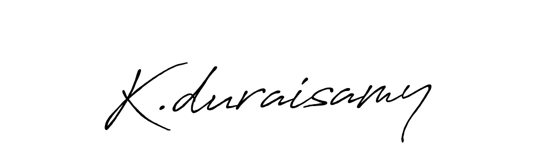 Make a beautiful signature design for name K.duraisamy. With this signature (Antro_Vectra_Bolder) style, you can create a handwritten signature for free. K.duraisamy signature style 7 images and pictures png