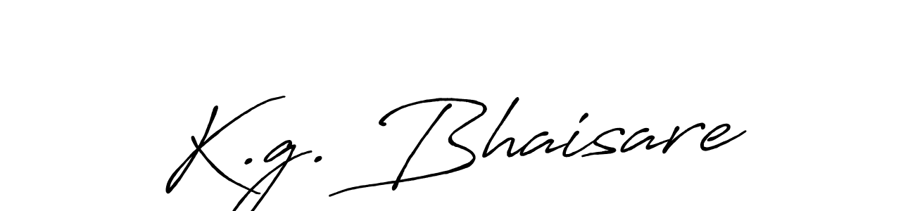 K.g. Bhaisare stylish signature style. Best Handwritten Sign (Antro_Vectra_Bolder) for my name. Handwritten Signature Collection Ideas for my name K.g. Bhaisare. K.g. Bhaisare signature style 7 images and pictures png