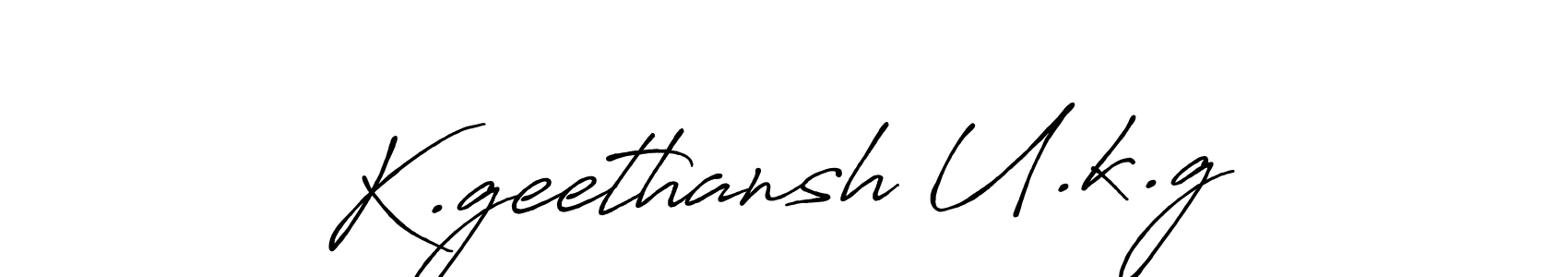 How to make K.geethansh U.k.g signature? Antro_Vectra_Bolder is a professional autograph style. Create handwritten signature for K.geethansh U.k.g name. K.geethansh U.k.g signature style 7 images and pictures png