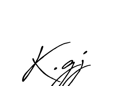 How to make K.gj signature? Antro_Vectra_Bolder is a professional autograph style. Create handwritten signature for K.gj name. K.gj signature style 7 images and pictures png