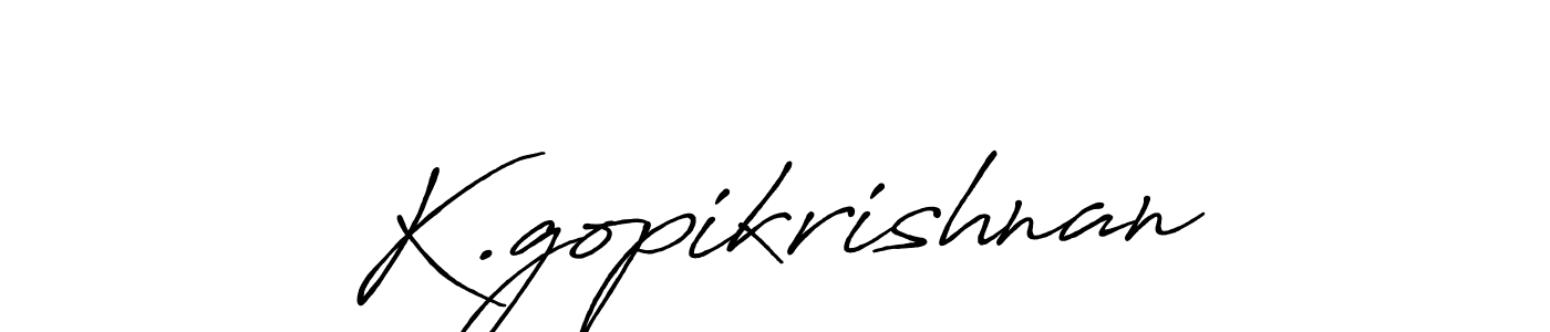 How to make K.gopikrishnan signature? Antro_Vectra_Bolder is a professional autograph style. Create handwritten signature for K.gopikrishnan name. K.gopikrishnan signature style 7 images and pictures png