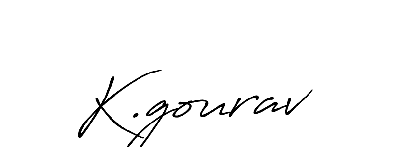 Make a beautiful signature design for name K.gourav. With this signature (Antro_Vectra_Bolder) style, you can create a handwritten signature for free. K.gourav signature style 7 images and pictures png