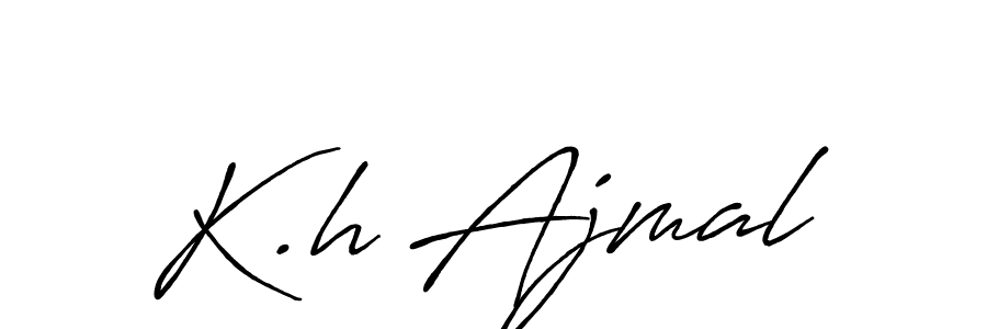 Similarly Antro_Vectra_Bolder is the best handwritten signature design. Signature creator online .You can use it as an online autograph creator for name K.h Ajmal. K.h Ajmal signature style 7 images and pictures png