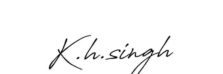 The best way (Antro_Vectra_Bolder) to make a short signature is to pick only two or three words in your name. The name K.h.singh include a total of six letters. For converting this name. K.h.singh signature style 7 images and pictures png