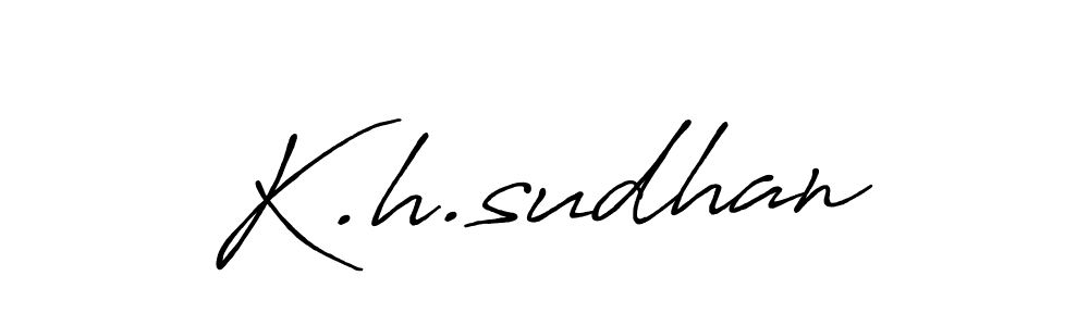 Make a beautiful signature design for name K.h.sudhan. With this signature (Antro_Vectra_Bolder) style, you can create a handwritten signature for free. K.h.sudhan signature style 7 images and pictures png