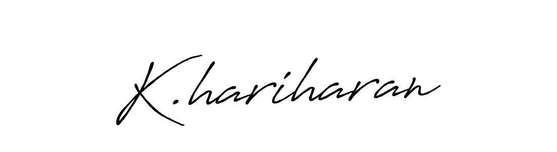 Create a beautiful signature design for name K.hariharan. With this signature (Antro_Vectra_Bolder) fonts, you can make a handwritten signature for free. K.hariharan signature style 7 images and pictures png