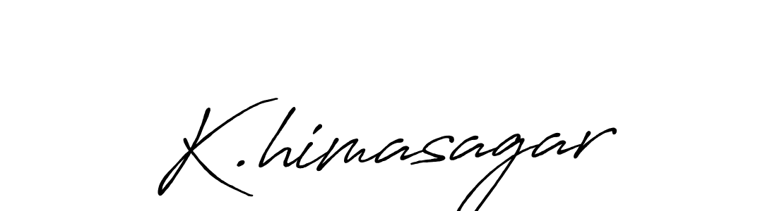 The best way (Antro_Vectra_Bolder) to make a short signature is to pick only two or three words in your name. The name K.himasagar include a total of six letters. For converting this name. K.himasagar signature style 7 images and pictures png