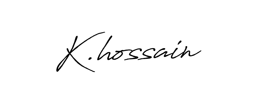 How to make K.hossain signature? Antro_Vectra_Bolder is a professional autograph style. Create handwritten signature for K.hossain name. K.hossain signature style 7 images and pictures png