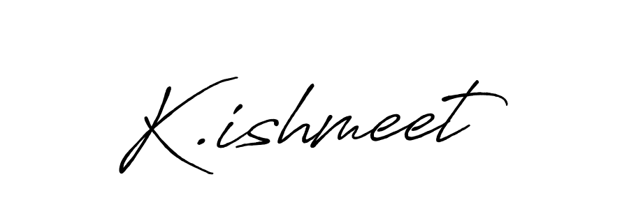 The best way (Antro_Vectra_Bolder) to make a short signature is to pick only two or three words in your name. The name K.ishmeet include a total of six letters. For converting this name. K.ishmeet signature style 7 images and pictures png