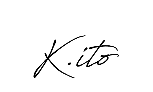 Best and Professional Signature Style for K.ito. Antro_Vectra_Bolder Best Signature Style Collection. K.ito signature style 7 images and pictures png