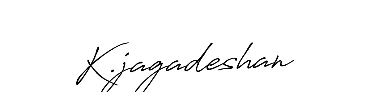 Create a beautiful signature design for name K.jagadeshan. With this signature (Antro_Vectra_Bolder) fonts, you can make a handwritten signature for free. K.jagadeshan signature style 7 images and pictures png
