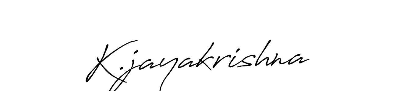 How to make K.jayakrishna name signature. Use Antro_Vectra_Bolder style for creating short signs online. This is the latest handwritten sign. K.jayakrishna signature style 7 images and pictures png
