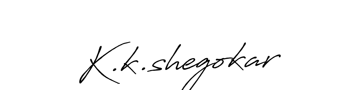 The best way (Antro_Vectra_Bolder) to make a short signature is to pick only two or three words in your name. The name K.k.shegokar include a total of six letters. For converting this name. K.k.shegokar signature style 7 images and pictures png