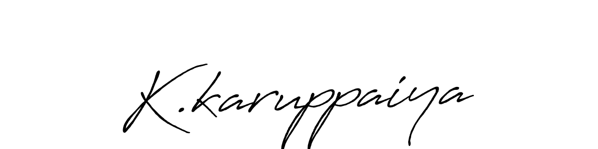 You should practise on your own different ways (Antro_Vectra_Bolder) to write your name (K.karuppaiya) in signature. don't let someone else do it for you. K.karuppaiya signature style 7 images and pictures png