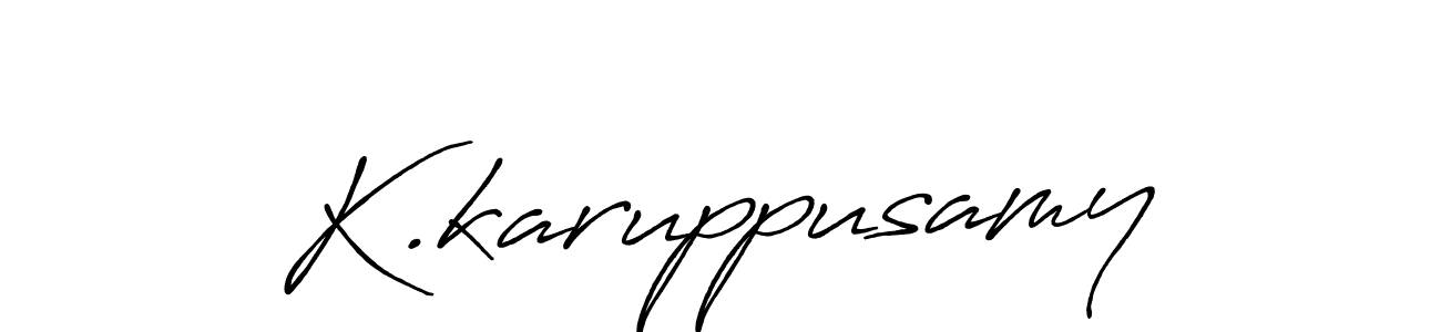 Create a beautiful signature design for name K.karuppusamy. With this signature (Antro_Vectra_Bolder) fonts, you can make a handwritten signature for free. K.karuppusamy signature style 7 images and pictures png