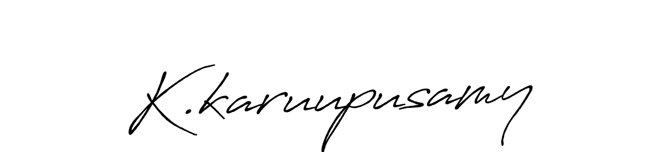 The best way (Antro_Vectra_Bolder) to make a short signature is to pick only two or three words in your name. The name K.karuupusamy include a total of six letters. For converting this name. K.karuupusamy signature style 7 images and pictures png