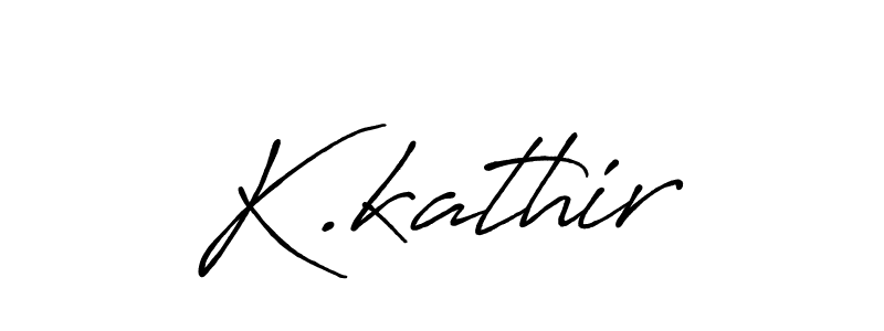 How to make K.kathir name signature. Use Antro_Vectra_Bolder style for creating short signs online. This is the latest handwritten sign. K.kathir signature style 7 images and pictures png