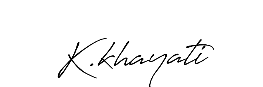 You should practise on your own different ways (Antro_Vectra_Bolder) to write your name (K.khayati) in signature. don't let someone else do it for you. K.khayati signature style 7 images and pictures png