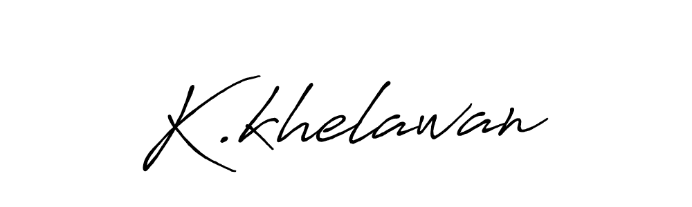 The best way (Antro_Vectra_Bolder) to make a short signature is to pick only two or three words in your name. The name K.khelawan include a total of six letters. For converting this name. K.khelawan signature style 7 images and pictures png